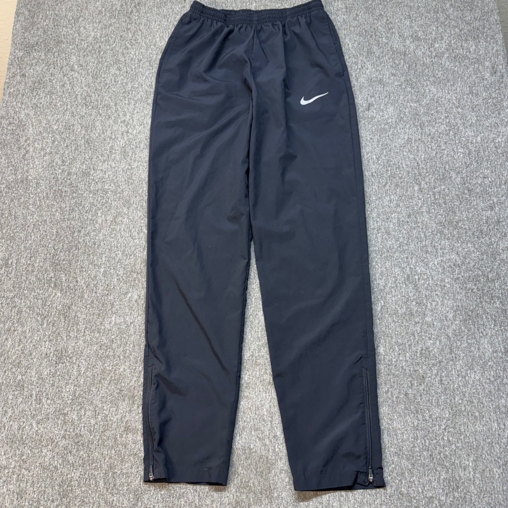 Nike Dri-FIT Mens Black Track Pants Ankle Zip Athletic Training AA1999-010 S